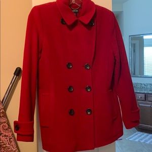 Gorgeous red pea coat